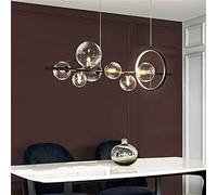 HYJAUSXB Lámpara Colgante LED contemporánea con Bola de Cristal para Sala de Estar, Comedor y Cocina, de tamaño pequeño, con luz cálida, Ideal para decoración del hogar e iluminación Interior.