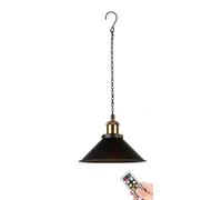 HYJAUSXB Lámpara Colgante portátil, Recargable a Pilas, con Mando a Distancia, inalámbrica, Color Negro, para Interior, Exterior, jardín, Porche y Patio.