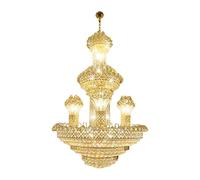 HYJAUSXB Lámpara de araña Creativa Moderna Cristal de Alta Gama Villa de Lujo Edificio dúplex Faros Hotel Departamento de Ventas Luces de ingeniería Luces de Salto Huecas (diámetro 1