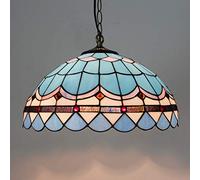 HYJAUSXB Lámpara de araña Creativa Moderna Estilo Tiffany, lámpara de Techo de vitral Vintage con Pantalla, iluminación Colgante de decoración de Granja Retro para Sala de Estar y do