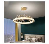 HYJAUSXB Lámpara de araña Moderna de Cristal, iluminación LED Colgante, Anillo Redondo, Luces de Techo Colgantes para Comedor, Cocina, Isla, Pasillo, Restaurante, cocinas.