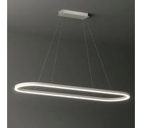 HYJAUSXB Lámpara de Techo Circular Ovalada para Comedor, Moderna, LED, Colgante, sobre Mesa, Altura Ajustable, 3 Colores cambiantes, 100 cm