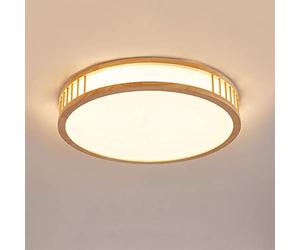 HYJAUSXB Lámpara de Techo Estilo araña Retro Japonesa empotrada, Sencilla, de Madera Maciza, cálida, para Dormitorio, habitación, Ambiente Interesante, iluminación para el hogar