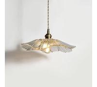 HYJAUSXB Lámparas Colgantes Modernas, Estilo Industrial Vintage de Cristal, Estilo Loto de latón, lámpara Colgante de Techo Estilo Retro para Loft, Bar, Cocina, Comedor, Color Verde.