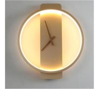 HYJAUSXB Lámparas de Pared Apliques Lámpara de luz Decoración de Sala de Estar Reloj Dormitorio Mesita de Noche Iluminación de Pasillo Aplique Negro()