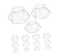 HYJYGM 15pcs Clear Acrylic Sphere Base Compact Crystal Holder for Home Office Display Versatile Orb Stand for Glass Spheres Jewelry Golf Balls Space-Saving Decorative Pedestals