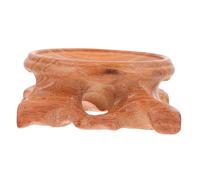 HYJYGM 2pcs Retro Wooden Base Displaying Stand for Crystal Balls Wood Carving Pedestal Decorative Base for Home Gourd Holder