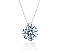 HYJYGM 925 Pendant Female Invisible Necklace 1 Carat moissanite Gift Chain Engagement Wedding Jewelry