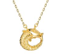 HYJYGM 925 Style koi Necklace Short Women's Jewelry on The Neck of The Carp Chain