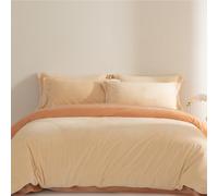 HYJYGM A-Class Velvet 4-Piece Bedding Set - Winter Warm Bed Linen for Home 4-Pieceskin -Friendly and Non-irritating(Light Yellow,King)