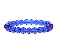 HYJYGM Blue Natural Stone s for Men White Moonstone Black Lava Beaded Stretch Lapis Lazuli Yoga Jewelry,10.Blue Dot Stone,23 Cm