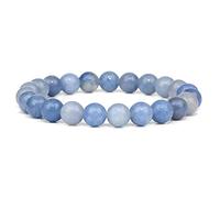 HYJYGM Blue Natural Stone s for Men White Moonstone Black Lava Beaded Stretch Lapis Lazuli Yoga Jewelry,10.Blue Dot Stone,23 Cm