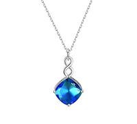 HYJYGM Blue Topaz Heart of The Ocean Necklace Necklace Wedding Fine Jewelry