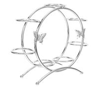 HYJYGM Butterfly Shaped Metal Crystal Display Stand for Spheres Eggs Celestial Ornaments Sturdy Holder for Home Office and Boutique Decor Crystal Rack