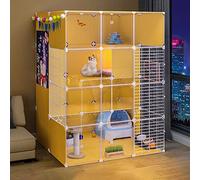 HYJYGM Cages Cage Playpen Enclosure Crate Condos For Indoor Cats Cat Kennel Bed Detachable Metal Wire Kennels - Large Exercise Place Ideal For,A-105X90X140CM