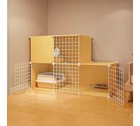 HYJYGM Cages Indoor House Cat Enclosure Cage Pet Playpen Kennels Crate Large Exercise Place For Small Animal,Onecolor-111x39x73