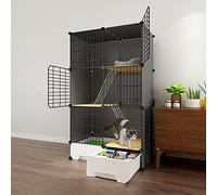 HYJYGM Cages Indoor Large Kennel Enclosure Cat Hammock Pet Playpen Animals Cage - For Small Animal,Puppies,Kitties,Bunny,75x49x127cm