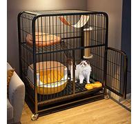 HYJYGM Cages, Pet Bed, Extra Large Detachable Cat Enclosure and Swivel Casters, Grid Foot Pads/B-Play 49*,B-Play Style-70 * 75Cm
