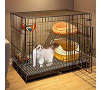 HYJYGM Cages, Pet Bed, Extra Large Detachable Cat Enclosure and Swivel Casters, Grid Foot Pads/B-Play 49*,B-Play Style-68 * 59Cm