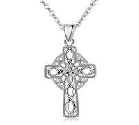 HYJYGM Cross Pendant Necklace Knot Necklace Sliver Fine Jewelry for Women Best Gifts