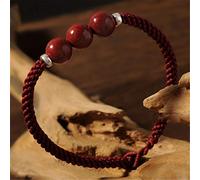 HYJYGM Feng Shui, Buddha Beads Lucky Handmade Adjustable BraidedJade Bangle Jewely