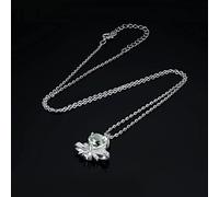 HYJYGM Heart Bow Knot 1.9ct Natural Green Amethyst Pendant Necklace for Woman no Chain