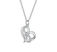 HYJYGM Heart Necklace Pure Infinity Love Necklaces Gift for Women Jewelry