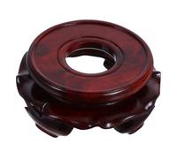 HYJYGM Hollow Wooden Crystal Stand Round Base Holder for Desktop Ornament Diameter Red Sandalwood Sphere Display for Home Decor and Sharing