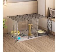 HYJYGM Indoor Kennel Enclosure Condo Detachable Metal Kennels Cat Dog Crate Ferret Rat Cage Kitten Playpen - For Small Ani,111X75X47CM(2)