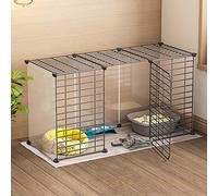 HYJYGM Indoor Kennel Enclosure Condo Detachable Metal Kennels Cat Dog Crate Ferret Rat Cage Kitten Playpen - For Small Ani,111X39X47CM