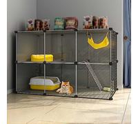 HYJYGM Indoor,Large Cage Enclosures Detachable Playpen Animals Cages,Large Exercise Place Ideal For Small Pet Cat Puppy,107x47x72cm-A