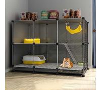 HYJYGM Indoor,Large Cage Enclosures Detachable Playpen Animals Cages,Large Exercise Place Ideal For Small Pet Cat Puppy,107x47x82cm