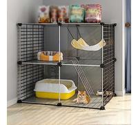 HYJYGM Indoor,Large Cage Enclosures Detachable Playpen Animals Cages,Large Exercise Place Ideal For Small Pet Cat Puppy,72x47x72cm-B