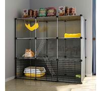 HYJYGM Indoor,Large Cage Enclosures Detachable Playpen Animals Cages,Large Exercise Place Ideal For Small Pet Cat Puppy,107x47x107cm
