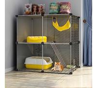 HYJYGM Indoor,Large Cage Enclosures Detachable Playpen Animals Cages,Large Exercise Place Ideal For Small Pet Cat Puppy,72x47x72cm-A