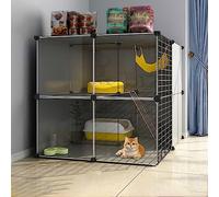 HYJYGM Indoor,Large Cage Enclosures Detachable Playpen Animals Cages,Large Exercise Place Ideal For Small Pet Cat Puppy,72x72x72cm