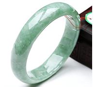 HYJYGM Jade Bangle Women Retro Chinese Style Natural Green Jade Bangle Box Apply to Mother's Day,Birthday Gifts,58-59mm