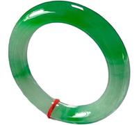HYJYGM Ladies Jade Bangle,Natural Jade Bangle,A Grade Green Floating Flower Jade Bangle,Jewelry,with Jewelry Box,54-64mm