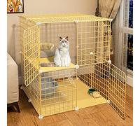 HYJYGM Large Indoor Cat Fence, Detachable Metal Wire Dog Cage, Ideal For 1-2 Cats,