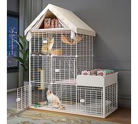 HYJYGM Large Indoor Outdoor Enclosures Cat Kennel Pet Playpen Animals Cage - For Small Animal Puppies Kitties Bunny,137x47x167cm-A