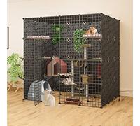 HYJYGM Large Outdoor Cages,Cat Cage Extra Large,Collapsible Pet Cage,Pet Cages Small Animals,Portable Cage,Ideal For Cat,147 * 146cm-B