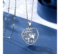 HYJYGM Mama and Baby Elephant Necklace or Charm Animal Jewelry Mommy Elephant Pendant