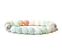 HYJYGM Men's Natural Tiger Eye Lapis Lazuli Beads Bangle Elastic Bracelet - 8mm Polished Stones for Gifts and Occasions