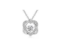 HYJYGM moissanite Diamond Pendant Necklace for Women Sparkling Beating Heart Jewelry Gifts