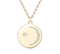 HYJYGM Necklace Moon Pendant with d moissanite North Star Accessories Jewelry
