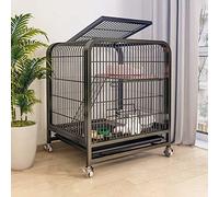 HYJYGM Outdoor Kennel Crate Playpen Enclosure On Wheels Metal Kitten Cage Animals Hutch Oversized Cat Villa - For Small Animal,Puppies,Kitties,BU,60X45X66CM
