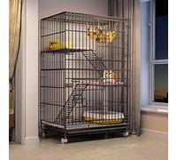 HYJYGM Outdoor Kennel Crate Playpen Enclosure On Wheels Metal Kitten Cage Animals Hutch Oversized Cat Villa - For Small Animal,Pup,60x42x96cm