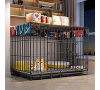 HYJYGM Outdoor Kennel Crate Playpen Enclosure On Wheels Metal Kitten Cage Animals Hutch Oversized Cat Villa - For Small Animal,Pup,85x60x70cm(B)