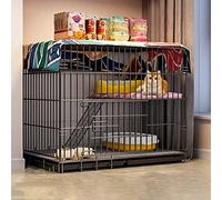 HYJYGM Outdoor Kennel Crate Playpen Enclosure On Wheels Metal Kitten Cage Animals Hutch Oversized Cat Villa - For Small Animal,Pup,85x60x70cm(A)