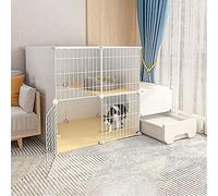 HYJYGM Playpen Enclosure Balcony Detachable Metal Wire Indoor Kennels Ferret Cage Guinea Pig Cages Cat Crate - For Small Animal,111x49x75cm(2)